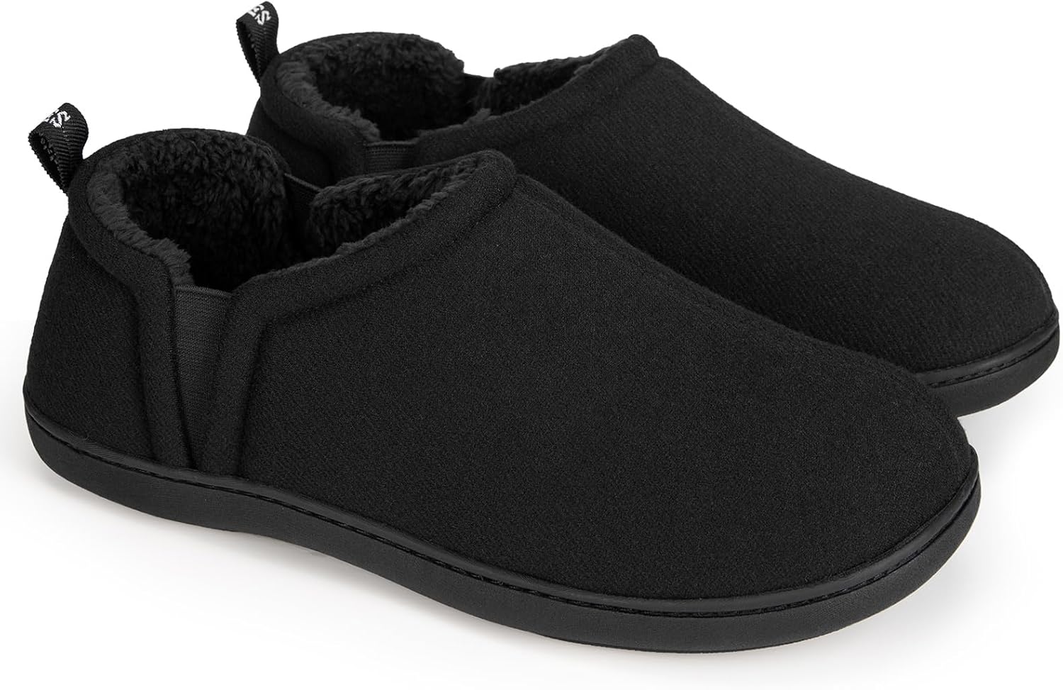 Warm Winter Slippers for Men - Noah-Black-7.0-8.0-Nora Luxe