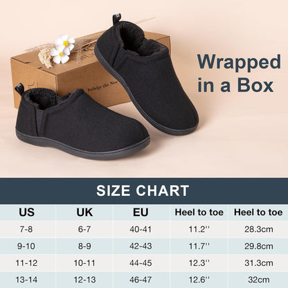Warm Winter Slippers for Men - Noah-Brown-7.0-8.0-Nora Luxe