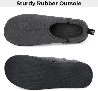 Warm Winter Slippers for Men - Noah-Brown-7.0-8.0-Nora Luxe