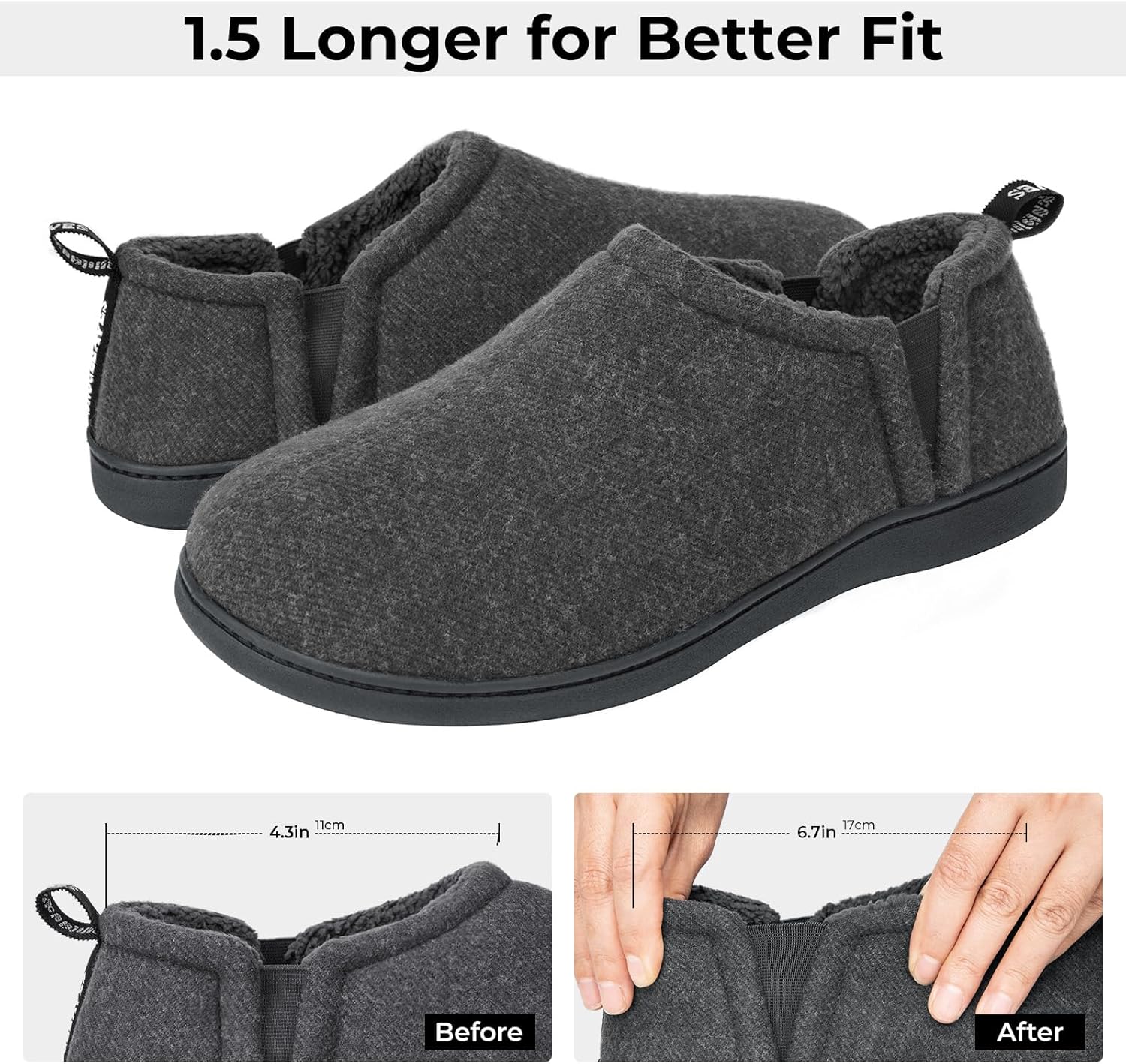 Warm Winter Slippers for Men - Noah-Brown-7.0-8.0-Nora Luxe