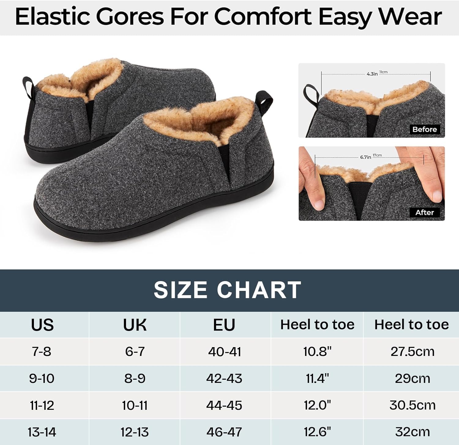 Warm Winter Slippers for Men - Noah-Brown-7.0-8.0-Nora Luxe