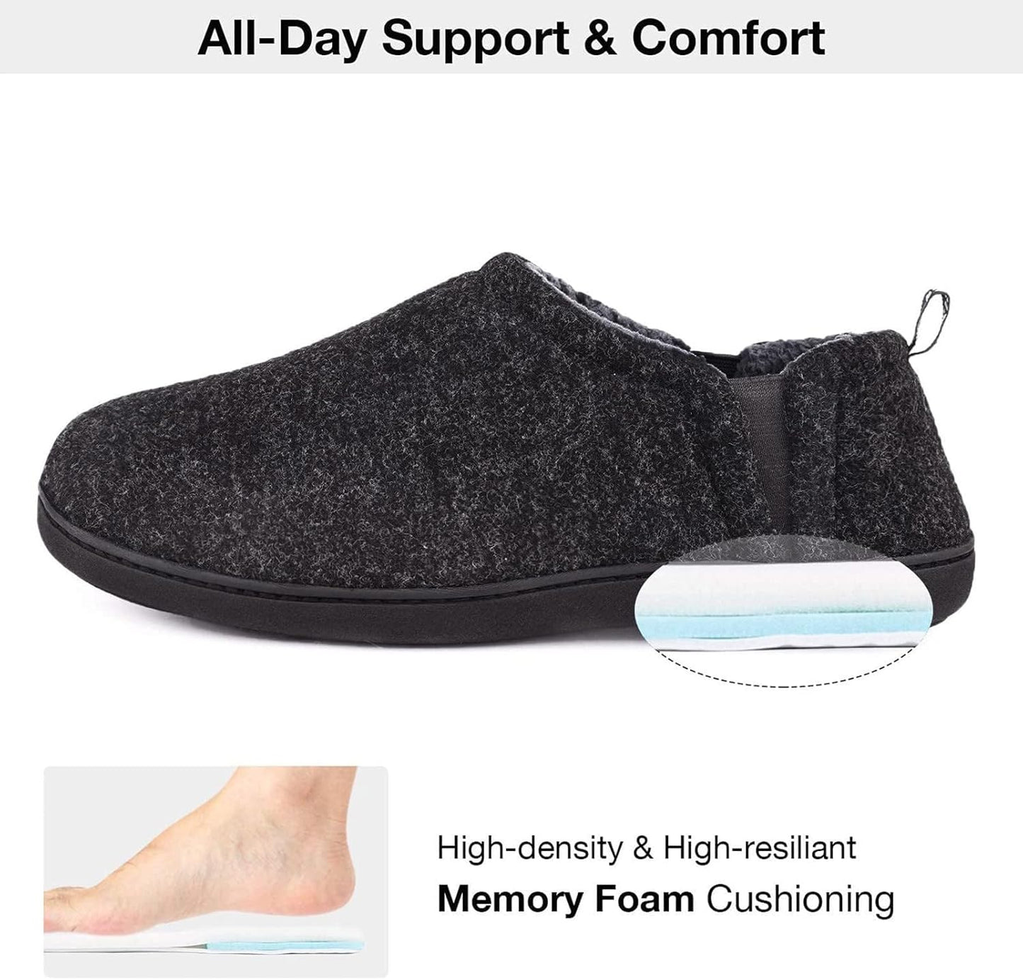 Warm Winter Slippers for Men - Noah-Brown-7.0-8.0-Nora Luxe