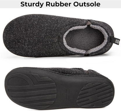 Warm Winter Slippers for Men - Noah-Brown-7.0-8.0-Nora Luxe