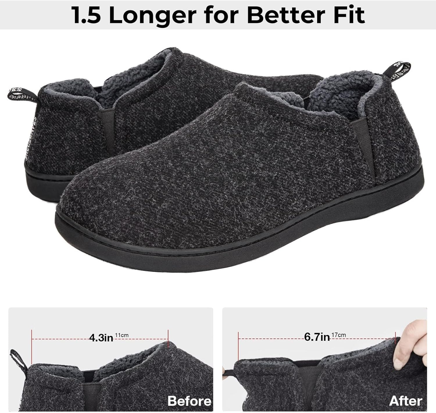 Warm Winter Slippers for Men - Noah-Brown-7.0-8.0-Nora Luxe