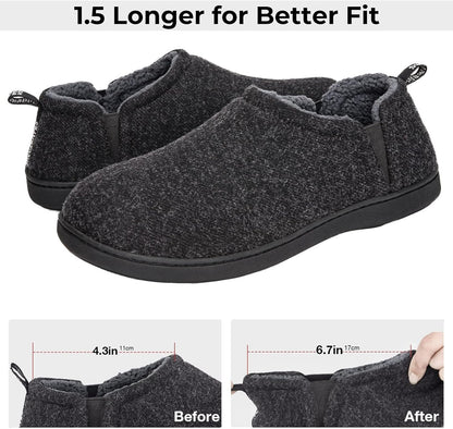 Warm Winter Slippers for Men - Noah-Brown-7.0-8.0-Nora Luxe