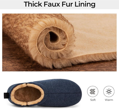 Warm Winter Slippers for Men - Noah-Brown-7.0-8.0-Nora Luxe