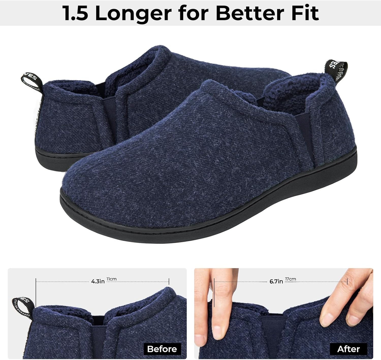 Warm Winter Slippers for Men - Noah-Brown-7.0-8.0-Nora Luxe