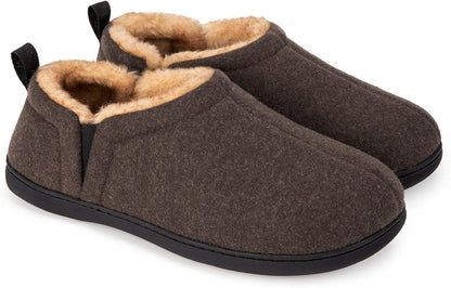 Warm Winter Slippers for Men - Noah-Brown-7.0-8.0-Nora Luxe