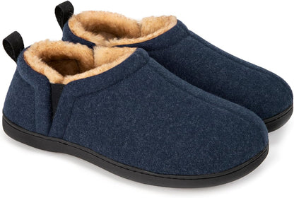 Warm Winter Slippers for Men - Noah-Dark Blue-7.0-8.0-Nora Luxe