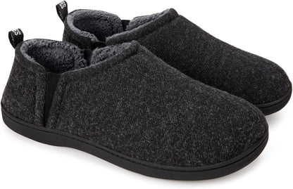Warm Winter Slippers for Men - Noah-Dark Gray-7.0-8.0-Nora Luxe