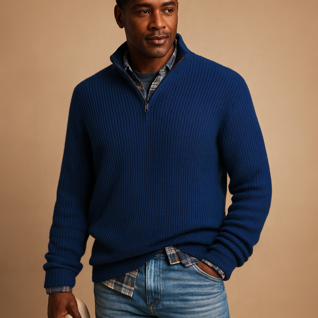 Cozy Mens Wool Crew Neck Sweater - Nocini