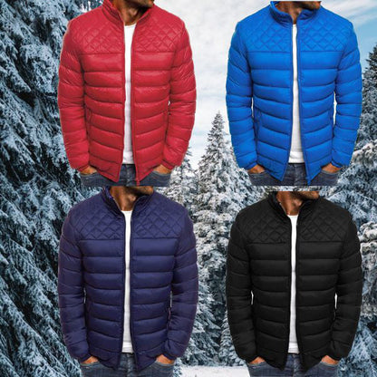Water-repellent and Windproof Padded Men's Jacket - Logan-Dark blue-S-Nora Luxe