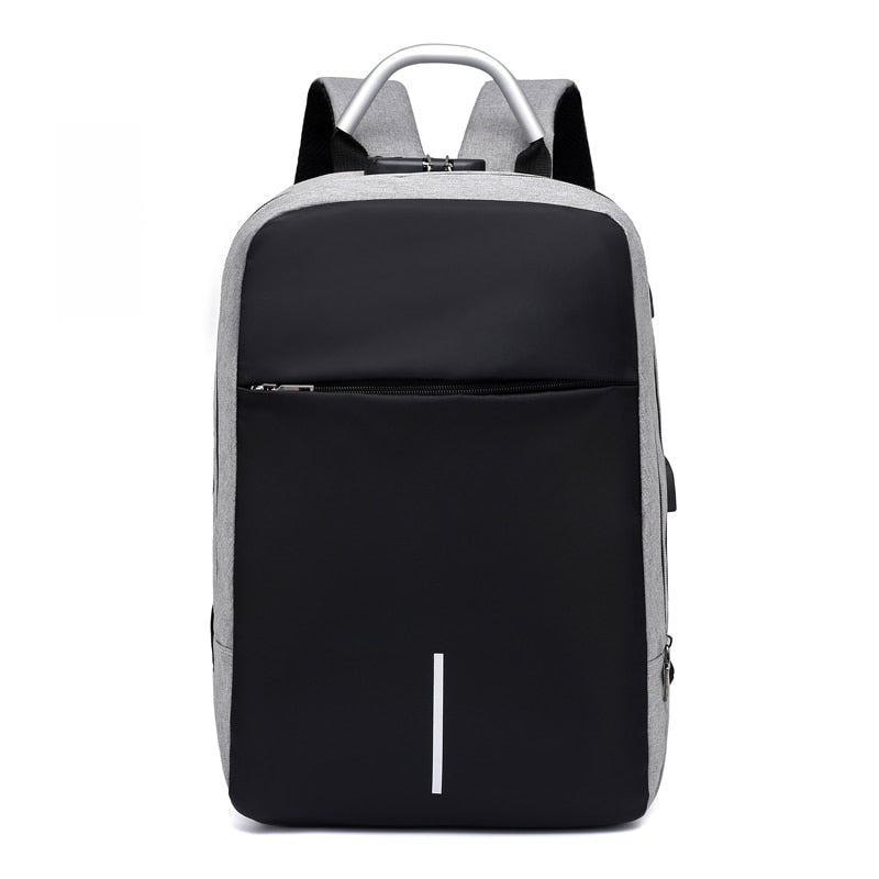 Secure Water-Repellent Backpack with USB Charger