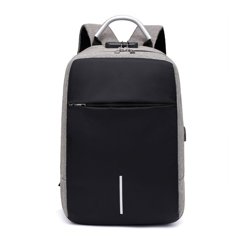 Secure Water-Repellent Backpack with USB Charger