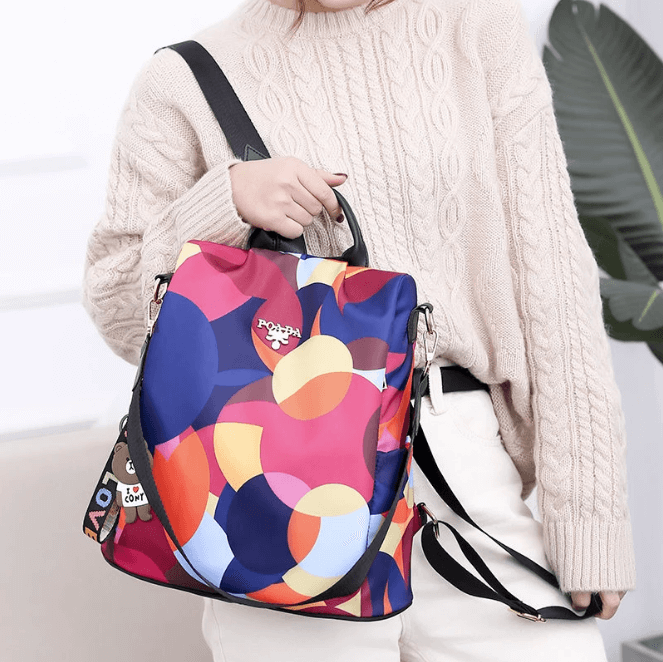 Secure Water Repellent Ladies Daypack with Organizer Pockets