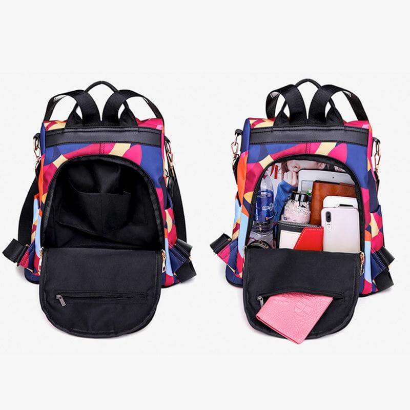 Secure Water Repellent Ladies Daypack with Organizer Pockets