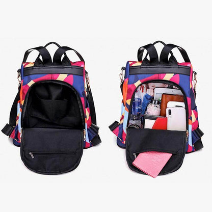Secure Water Repellent Ladies Daypack with Organizer Pockets