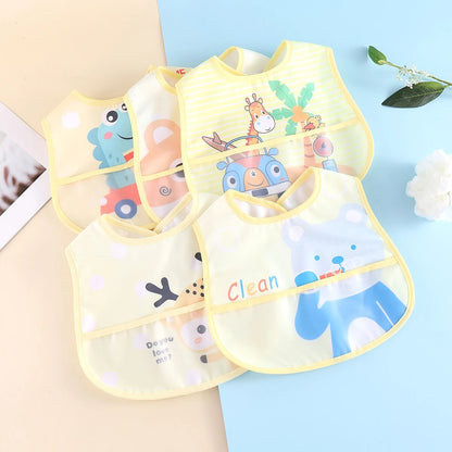 Waterproof Baby Bibs – Adjustable 5 Pieces-Yellow - Random 5 pieces-Nora Luxe