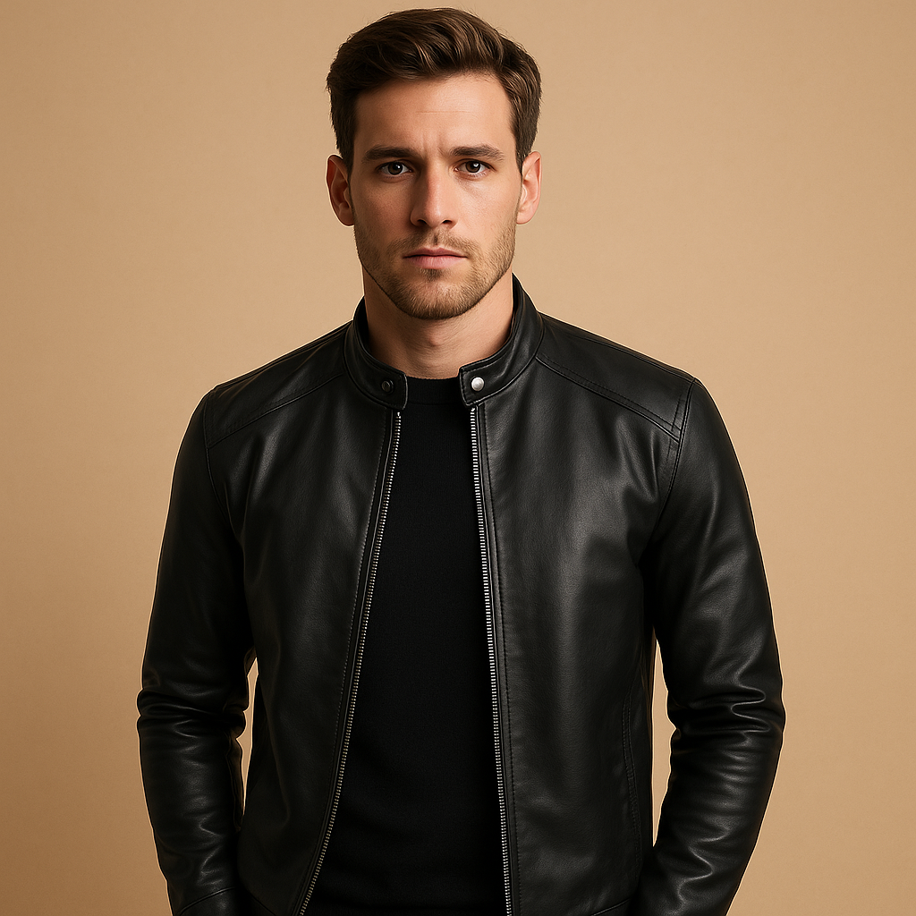 Waterproof Leather Motorcycle Jacket for Men - Nocini