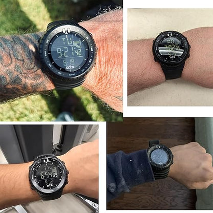 Waterproof Men's Digital Sports Watch - Henry-Black-Nora Luxe