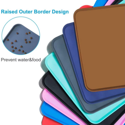 Waterproof Pet Feeding Mat - Protect Your Floors Now!-Black-18.89 x 11.81 inches-Nora Luxe