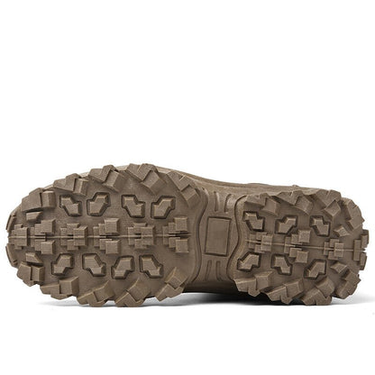 Waterproof Tactical Work Boots with Anti-Puncture – TrailForce Tactical-Beige-6.5-Nora Luxe
