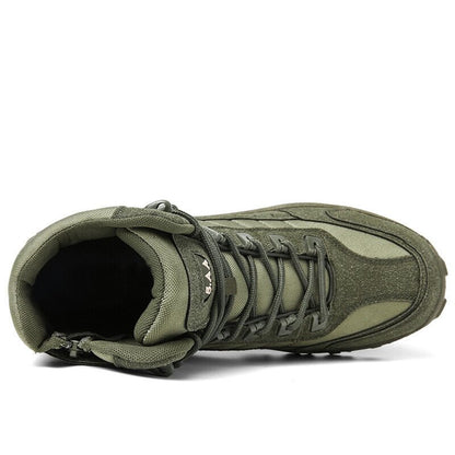 Waterproof Tactical Work Boots with Anti-Puncture – TrailForce Tactical-Beige-6.5-Nora Luxe