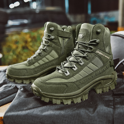 Waterproof Tactical Work Boots with Anti-Puncture – TrailForce Tactical-Green-6.5-Nora Luxe