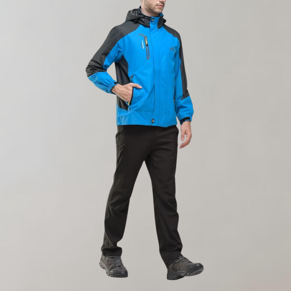 Waterproof Windbreaker for Men - Zephyr-Blue-L-Nora Luxe