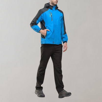 Waterproof Windbreaker for Men - Zephyr-Blue-L-Nora Luxe