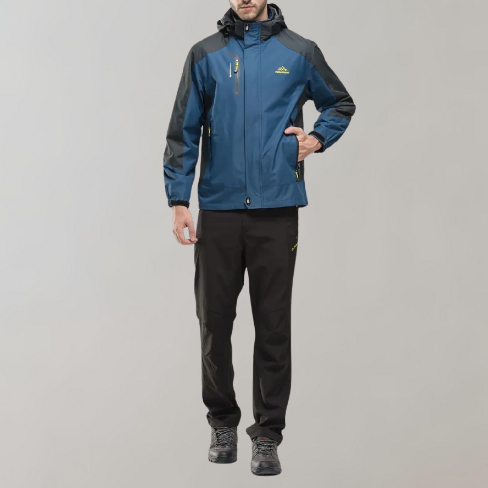 Waterproof Windbreaker for Men - Zephyr-Blue-L-Nora Luxe