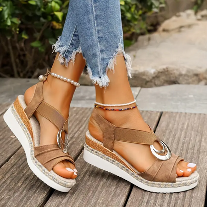 Comfortable High Heel Wedge Sandals for Women