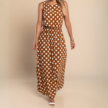 Stylish Spotted Long Maxi Dress