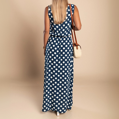 Stylish Spotted Long Maxi Dress