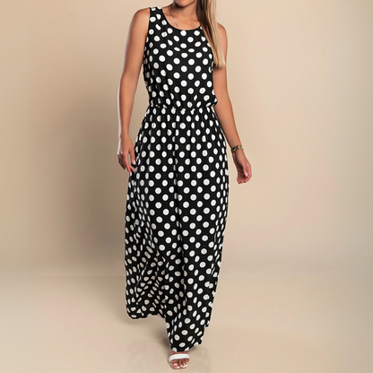 Stylish Spotted Long Maxi Dress