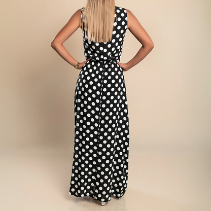 Stylish Spotted Long Maxi Dress