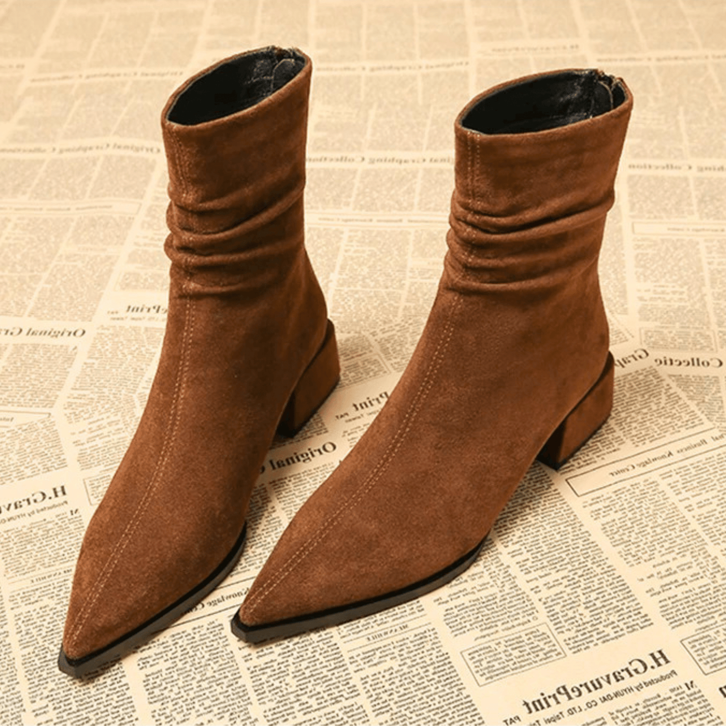 Women's Ankle Leather Boot - Olytrend