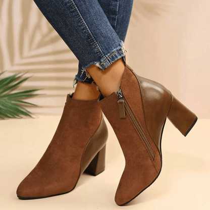 Ankle High Leather Bootie