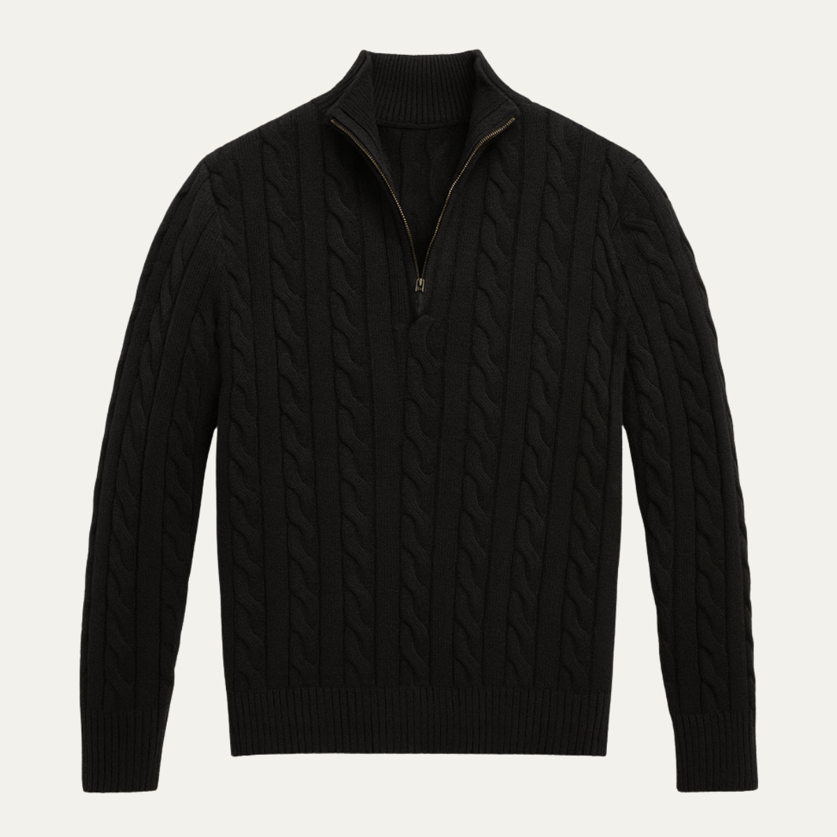 Men's Soft Knit Cable Crew Neck Sweater - Nocini