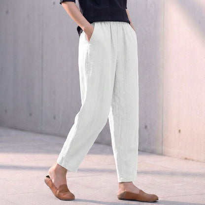 Comfortable Slim Fit Ankle Pants with Pockets