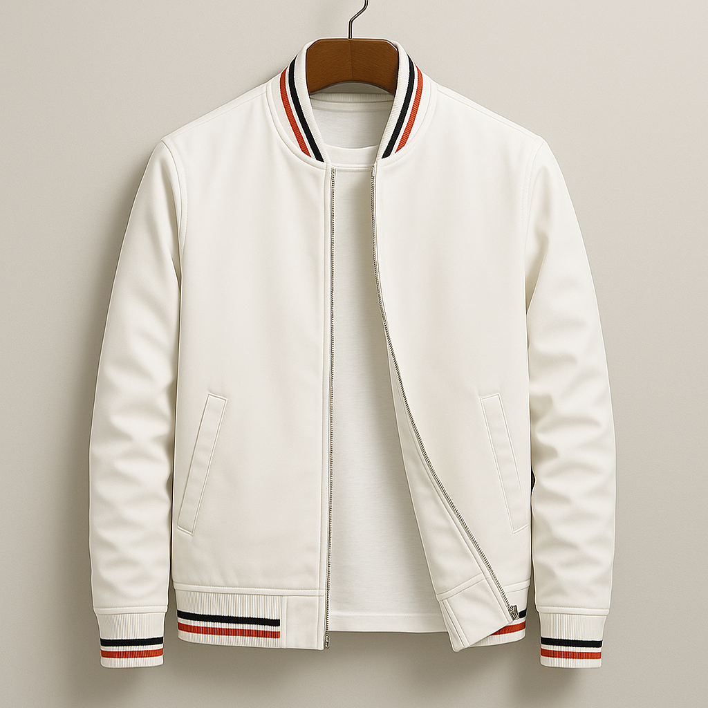 Men's Zip Up Flight Jacket with Side Pockets
