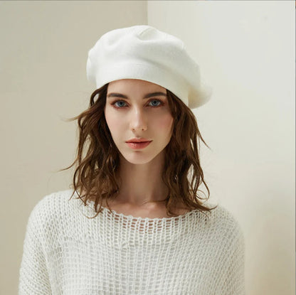 Soft Round Winter Beret for Women