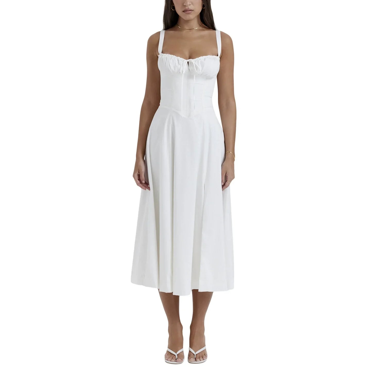 Ladies' Elegant Satin Corset Dress
