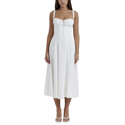 Ladies' Elegant Satin Corset Dress