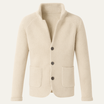 Classic Men's Knit Button Front Cardigan Sweater - Nocini