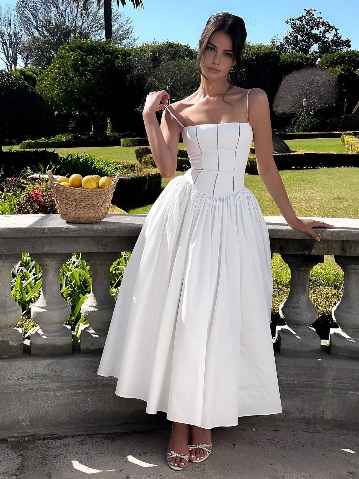 Chic Sleeveless A-Line Knee Length Dress - Olytrend