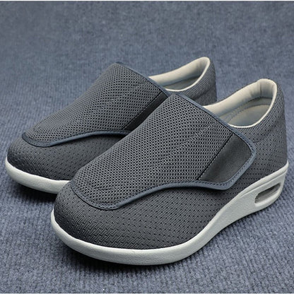 Wide Diabetic Shoes - ComfortEase-Dark grey-6-Nora Luxe