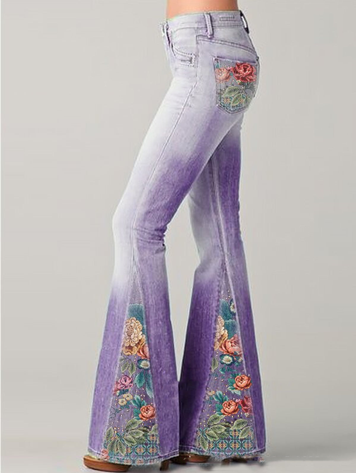 Loose Fit Floral Print Pants for Women - Pexav