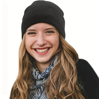 Winter Beanie with Silk Lining - Noor-Brown-The Livary