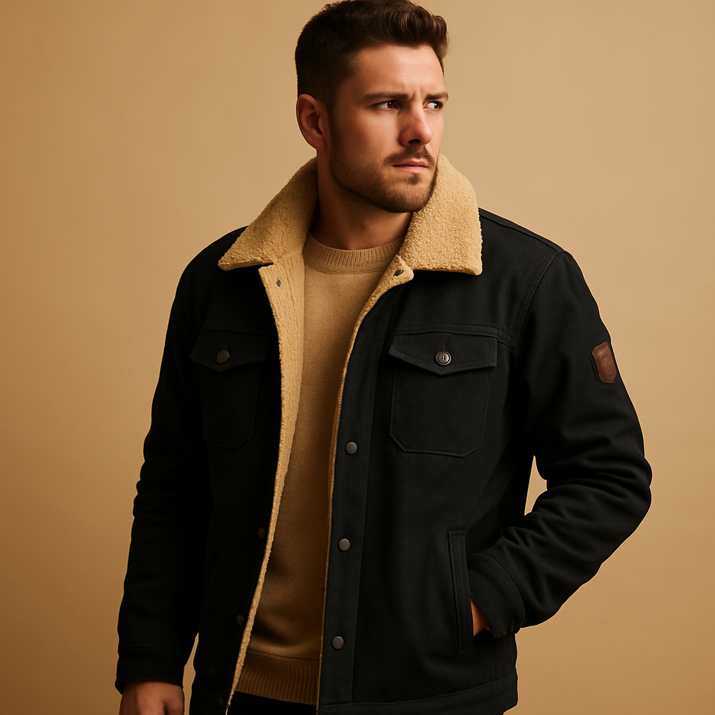 Warm Mens Quilted Bomber Jacket - Nocini